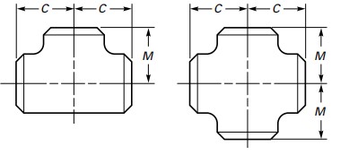 straight tee cross drawing