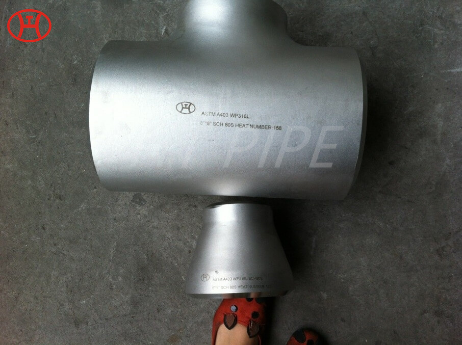 1/2-4 in sizes for choice of specification steel pipe fittings ASTM A403 WP316L REDUCING TEE