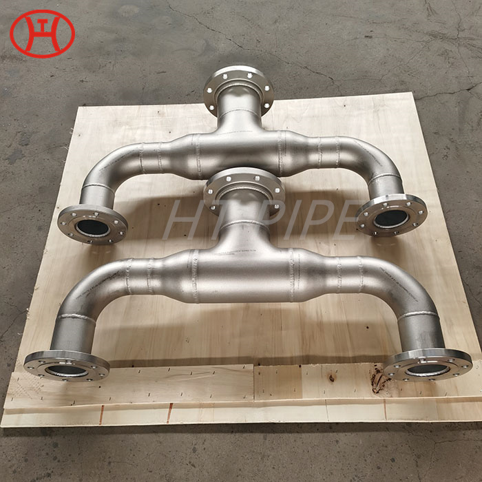 304 tee with elbow and flange