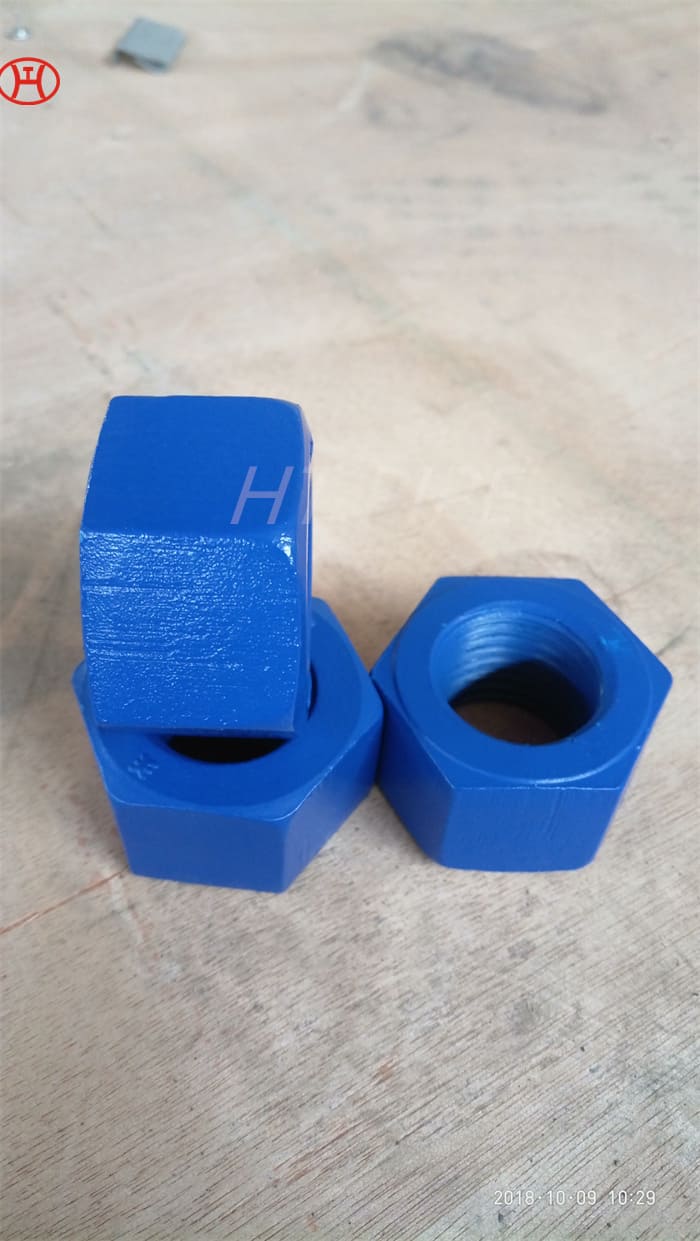 DIN934 SS316 PTFE coated stainless steel hex nut manufacturer