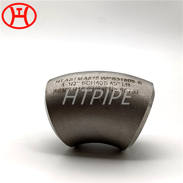 Duplex Steel Elbows LR Radiu Panjang 90 Degrees WPS32205 ASTM ASME SA 815 FITTING 1,5 inci SCH40S