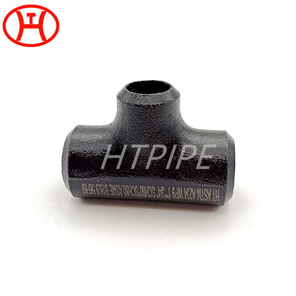 Low alloy steel WP91 reducing tees unequal tees 1 inch by 0.75 inch fittings cold rolled ASTM ASME SA 234