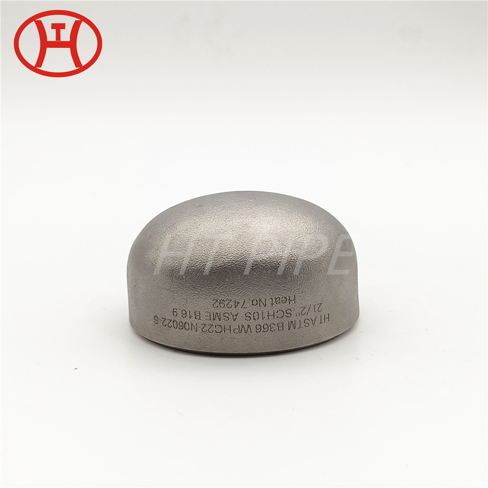 Nickel alloy C22 UNS N06022 end caps cap ASTM B366 fittings 2 inch sch10s