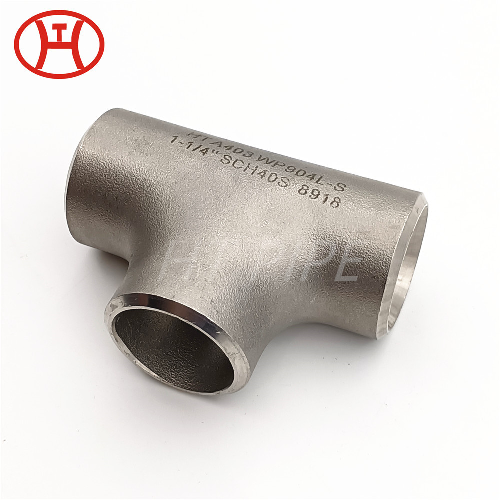 Stainless steel bw fittings stright tees equal tees WP 904L
