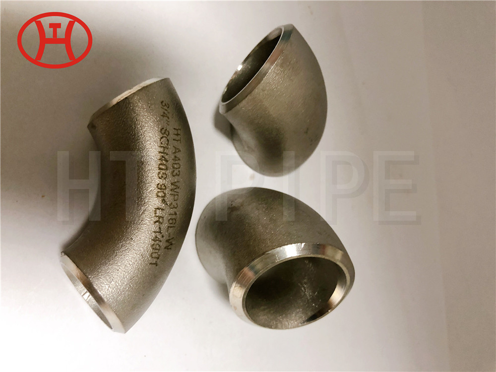 316L 45 90 Degree Elbows ASME SA403 Stainless Steel