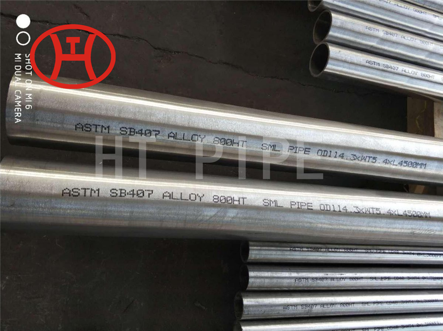 ASTM B407 UNS N08800 incoloy 800H seamless pipe tube OD 114.3