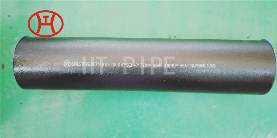 Carbon steel pipe SMLS A106 Gr.B 4in sch40