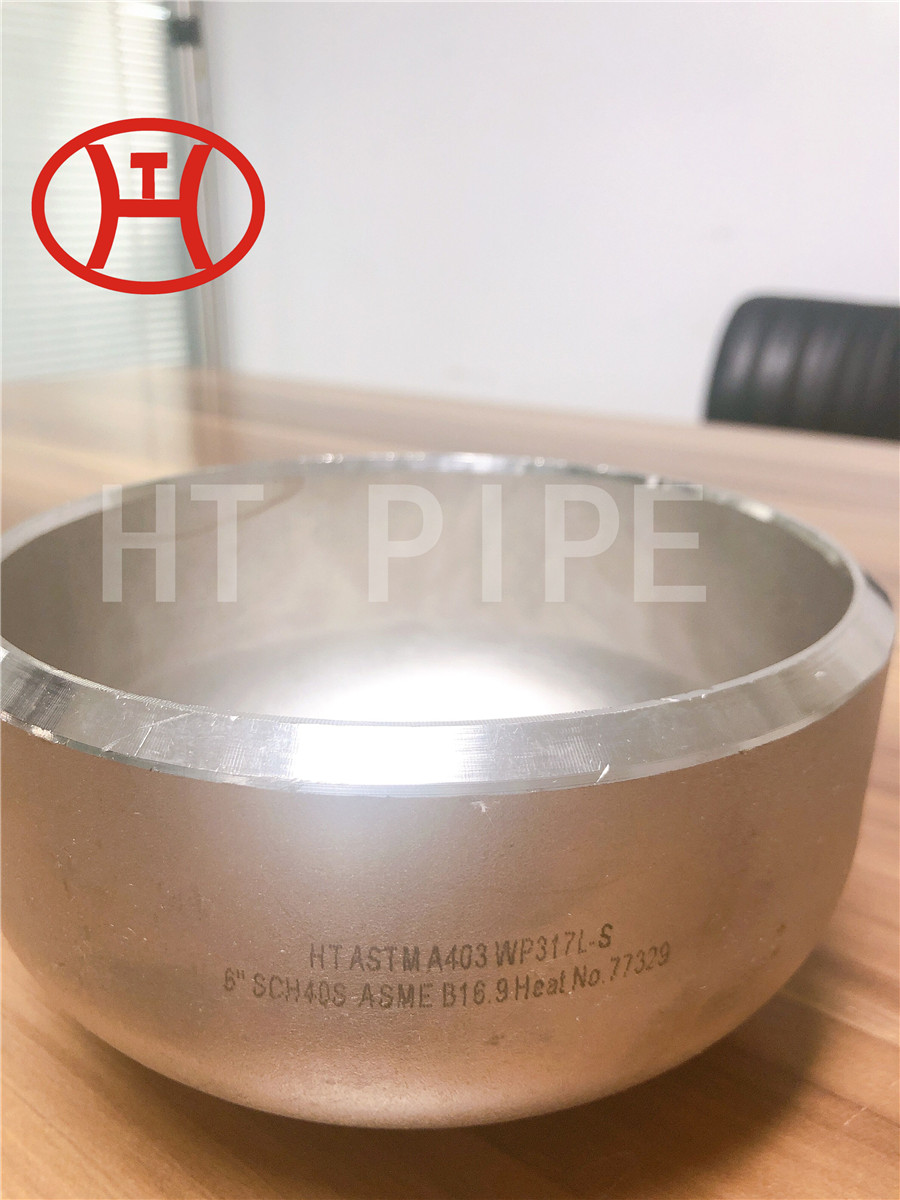 Stainless steel pipe fittings WP 317L cap A403 fittings