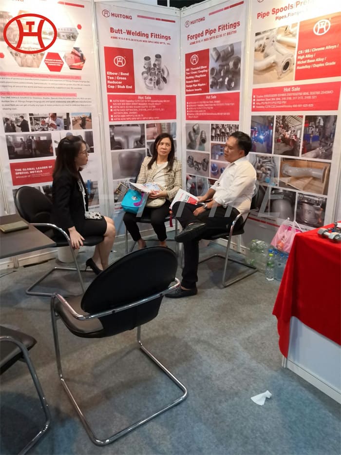 The exhibition of Zhengzhou Huitong stainless steel pipe fittings stub ends