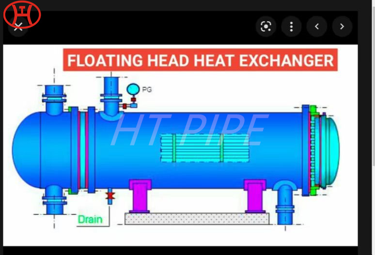 nickel alloy pipe Incoloy 800 in floating head heat exchanger