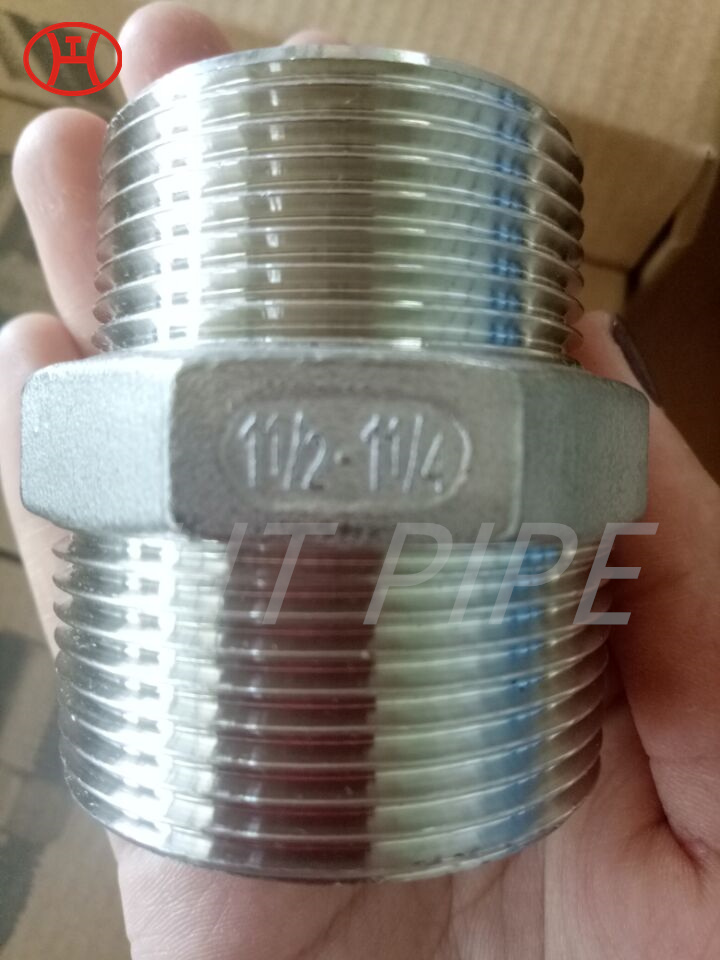 A182 304 hex male nipple 3000# high presure pipe fittings exported to Vietnam