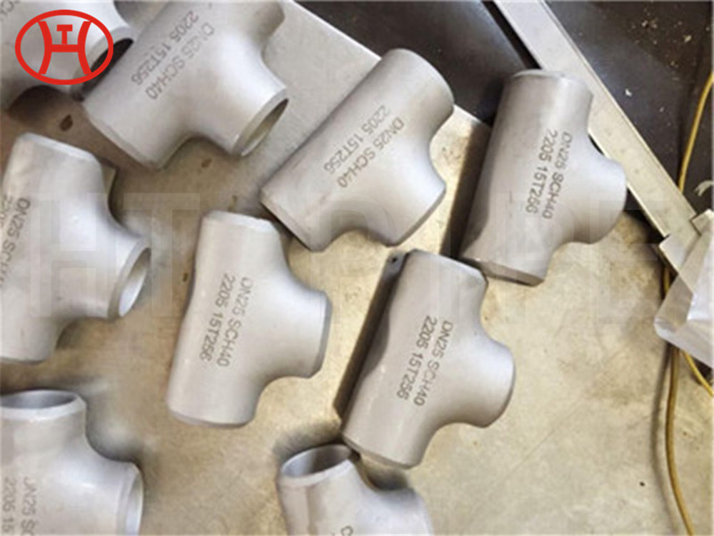 ASTM A815 S32205 ASME B16.9 Butt Welding Fittings Equal Tee