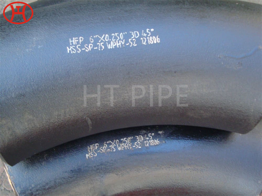 HEP 6 X 0.25 3D 45 DEGREE HSS-SP-75 WPHY-52 121806 ALLOY STEEL