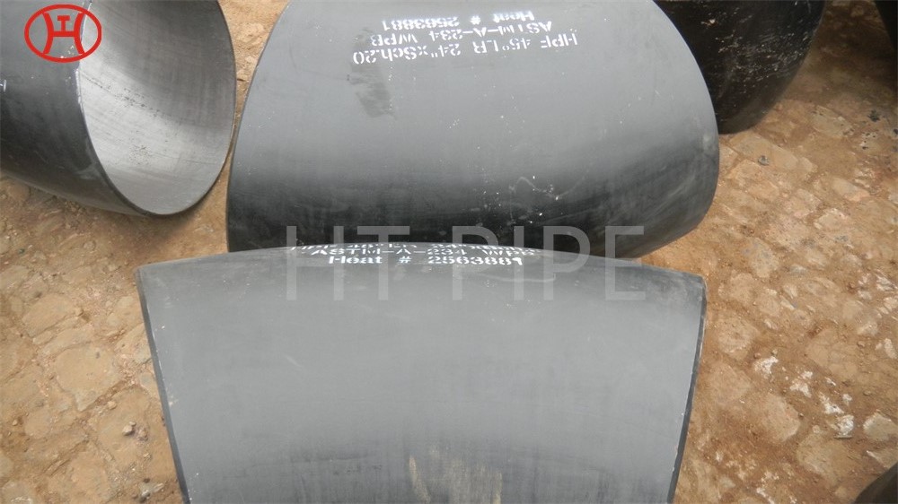 HPF 45 DEGREE LR 24 X SCH.20 ASTM -A-234 WPB HEAT 2563881 CARBON STEEL