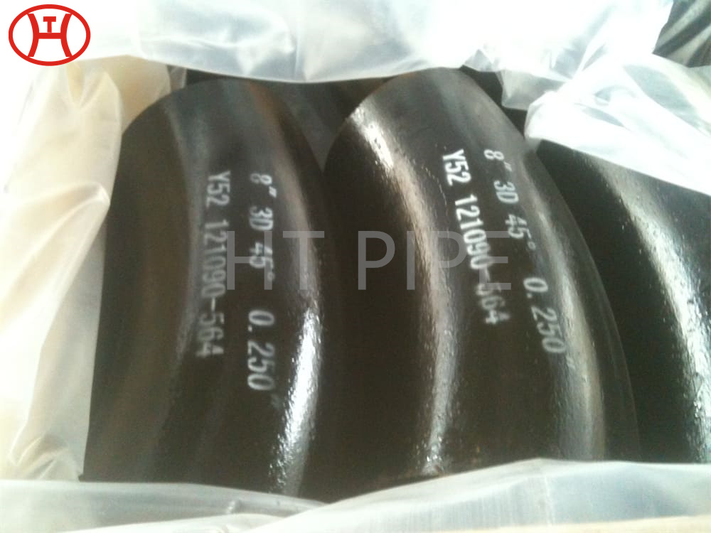 HT 45 DEGREE ELBOW 8 3D 0.25 A860 WPHY52 121090-564 ALLOY STEEL