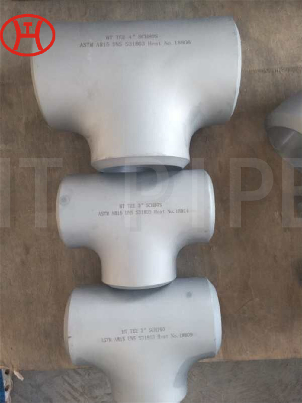 UNS S31803 ASTM B16.9 Fitting Equal Tees