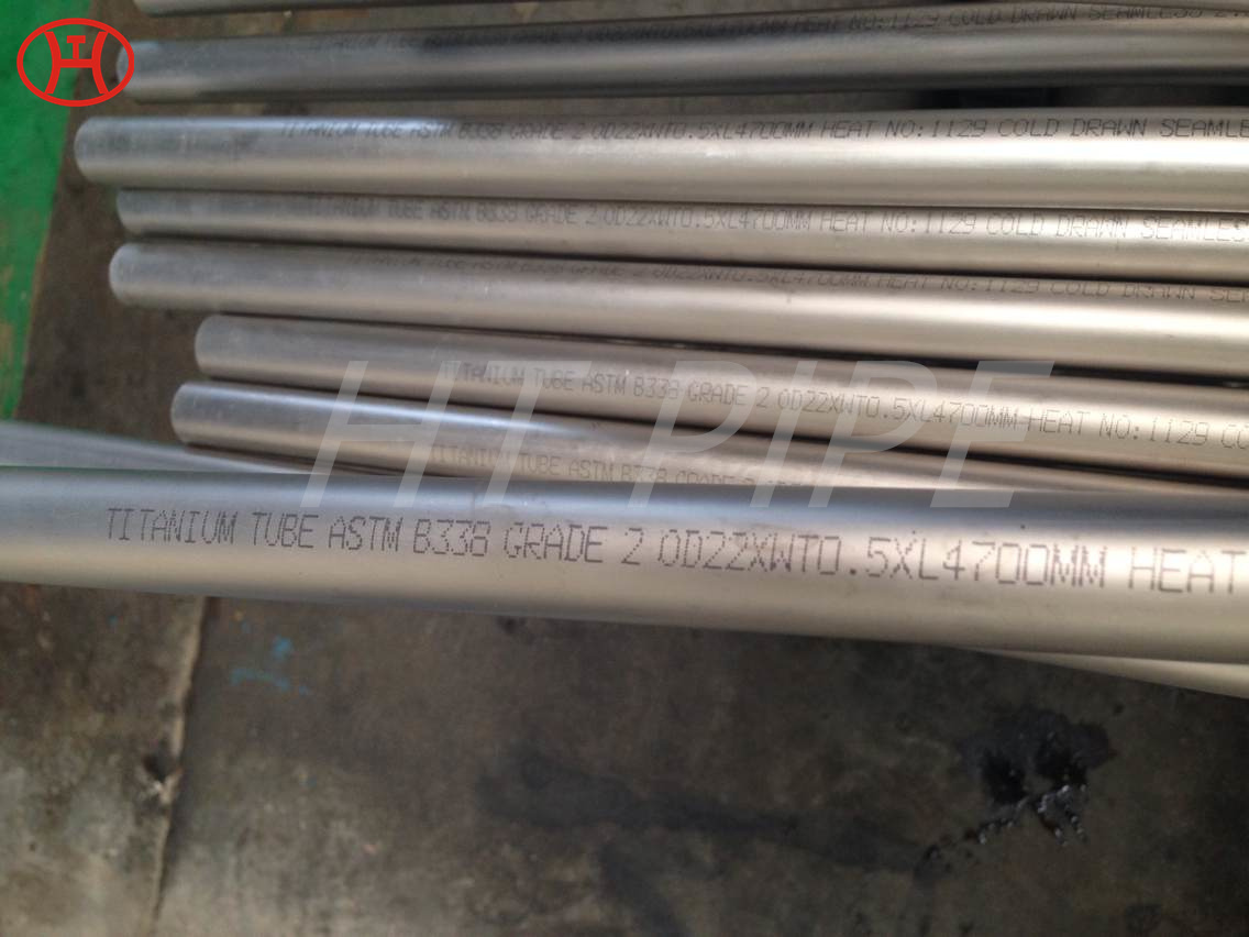 TItanium tubing for use in condensers