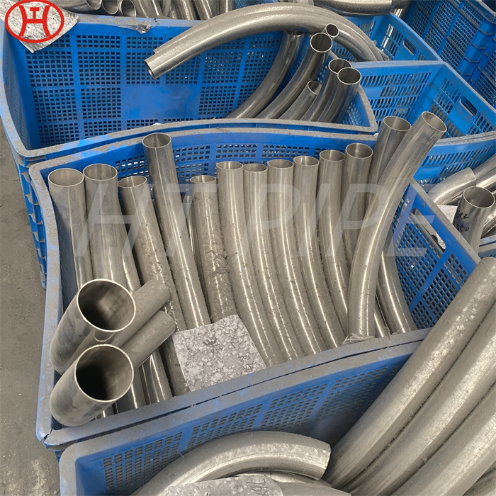 Alloy 400 UNS N04400 pipe bend as a solid solution alloy can only be hardened by cold working